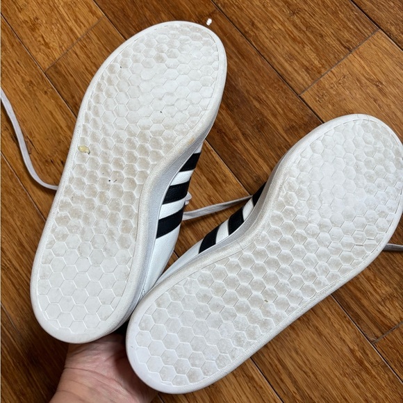 Adidas Men's White and Black Sneakers - Picture 6 of 6